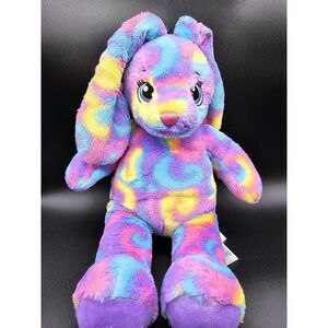 Build A Bear 2016 Tye‎ Dye Bunny Plush Easter Birthday Holiday Floppy Ears